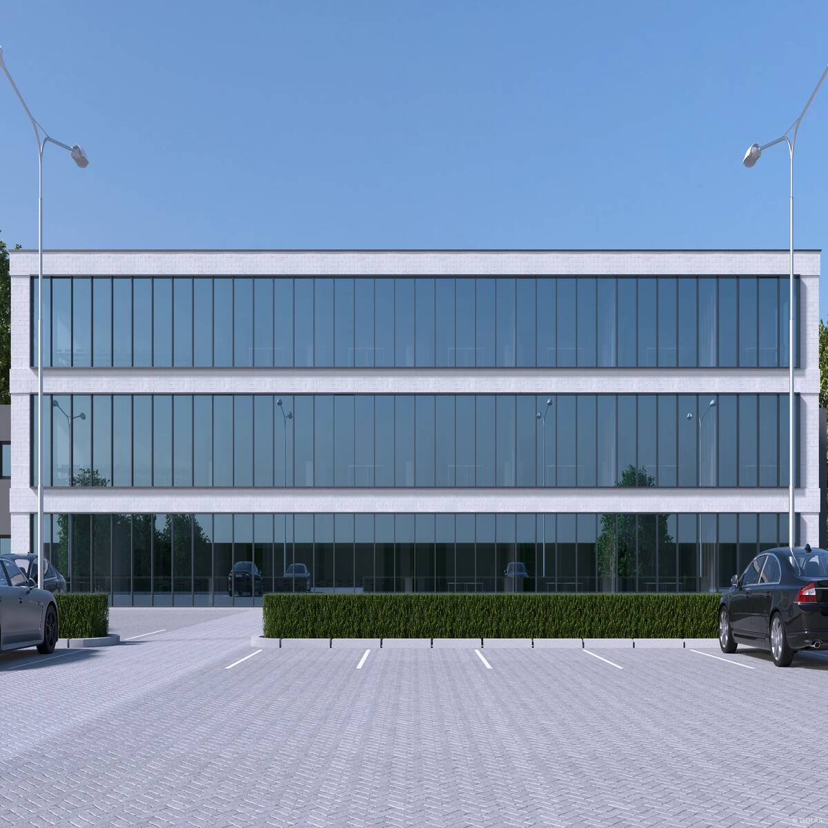 Das Sonnenschutzglas ISOLAR SOLARLUX® sunbelt A60 von Arnold Glas sorgt bei intensiver Sonneneinstrahlung für effizienten Wärmeschutz, hohe Lichtdurchlässigkeit und eine elegante Fassadenoptik.