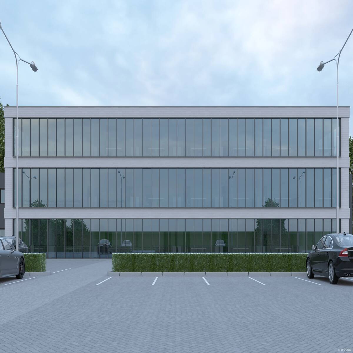 Das ISOLAR SOLARLUX® sunbelt E70 Glas von Arnold Glas bietet hohe Lichtdurchlässigkeit, hervorragende Wärmedämmung und eine klare, natürliche Fassadenwirkung bei bewölktem Himmel.